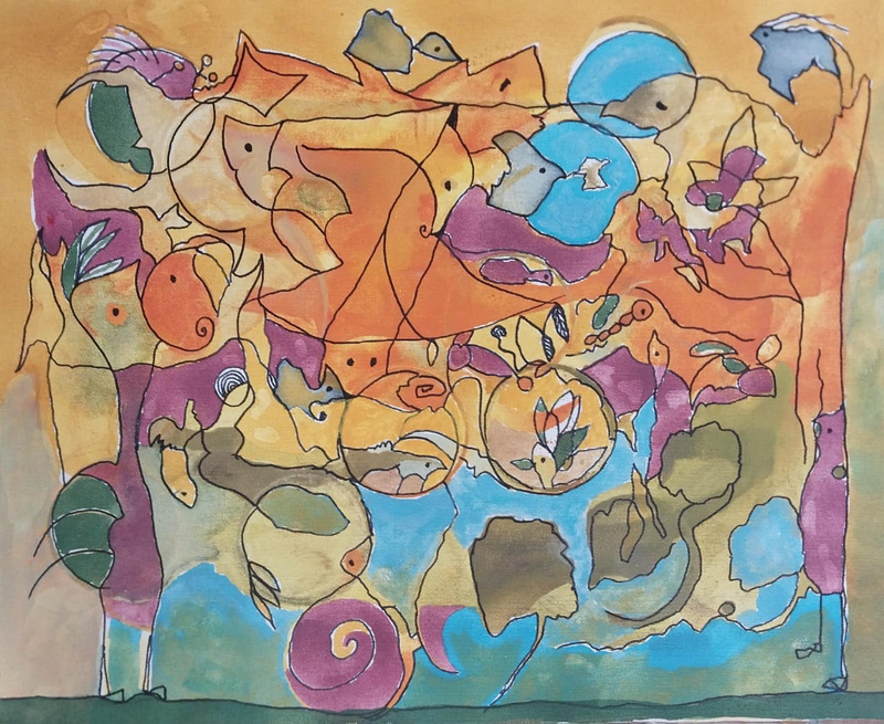 In&iacute;cio dos cantos, obra de Martha Barros